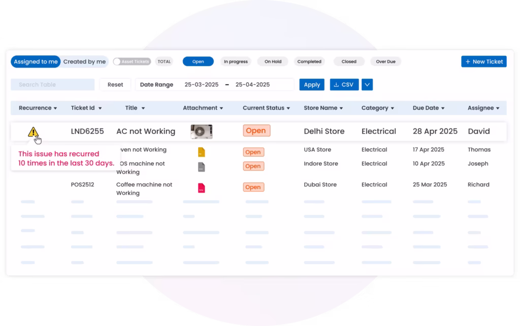 issue ticketing software user interface