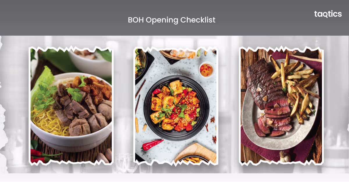 BOH Opening Checklist