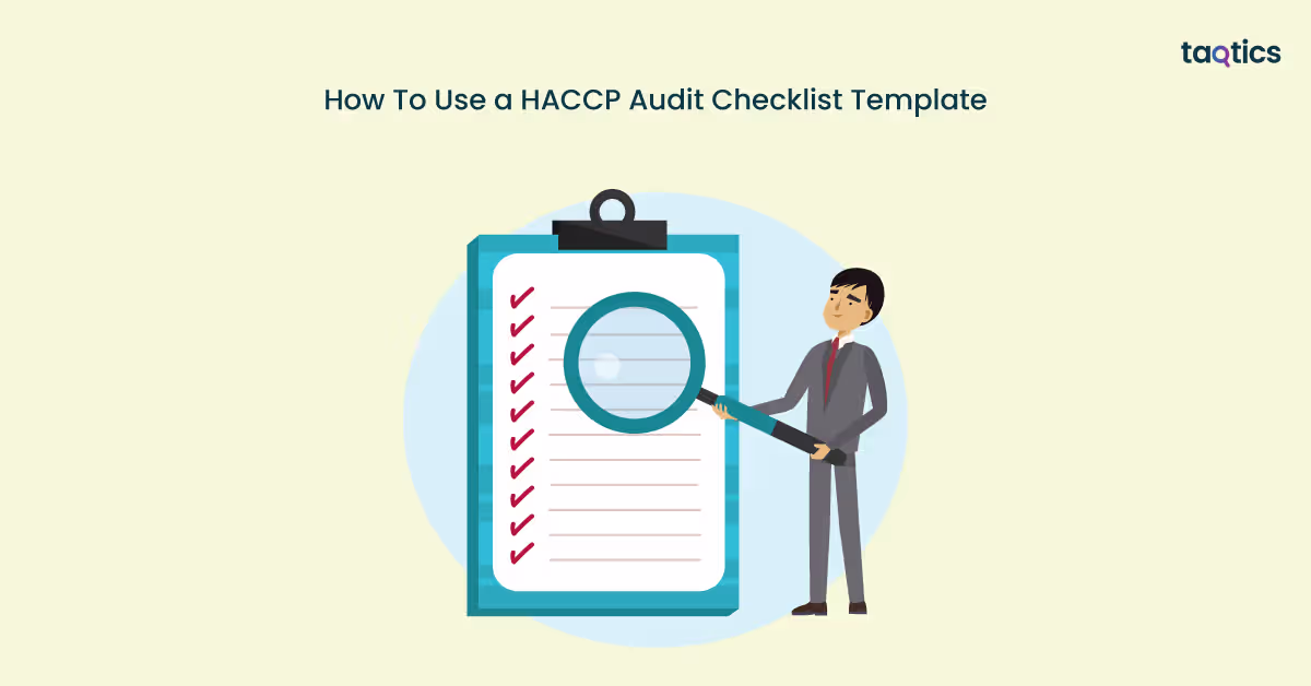 How To Use a HACCP Audit Checklist Template