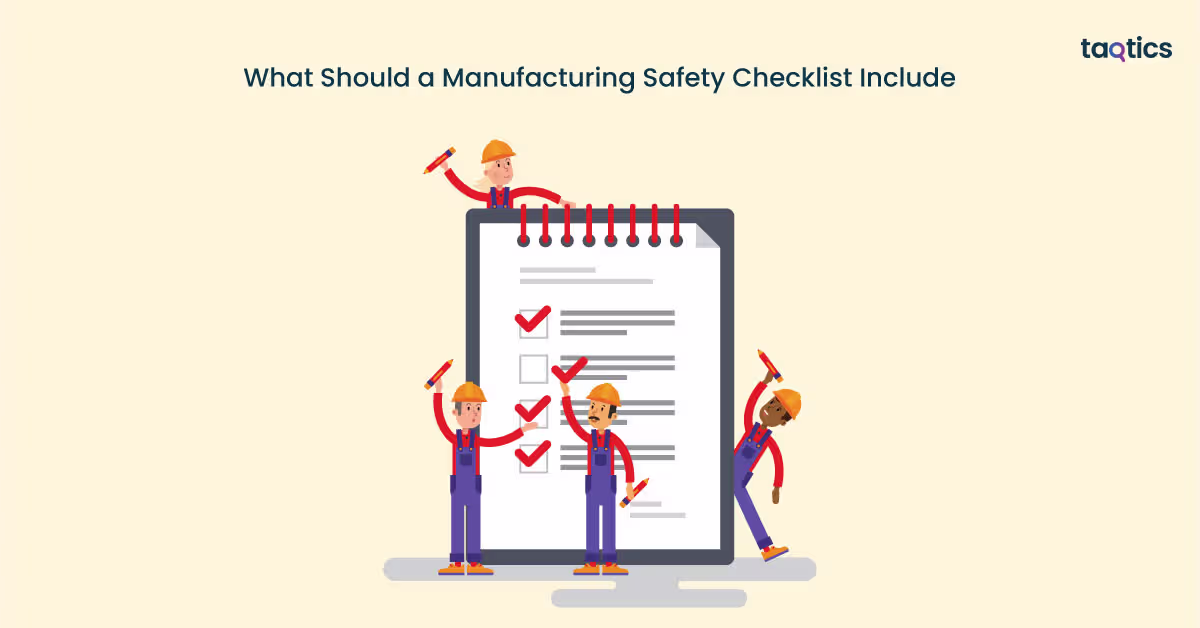 What Should a Manufacturing Safety Checklist Include