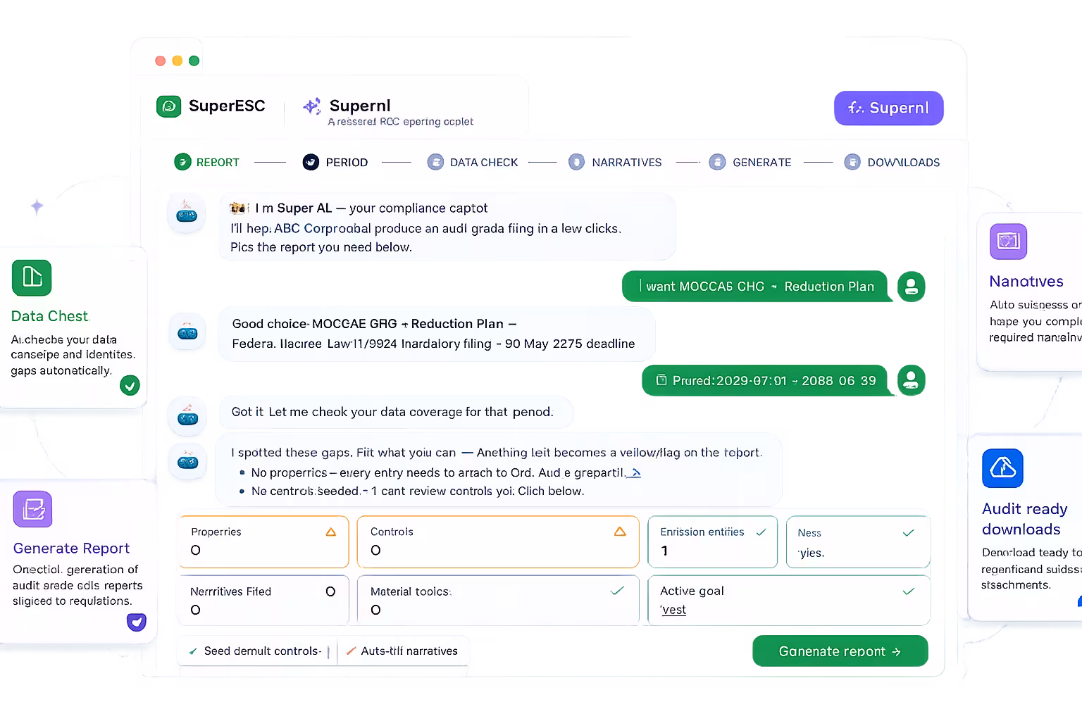 SuperAI ESG report generation workflow